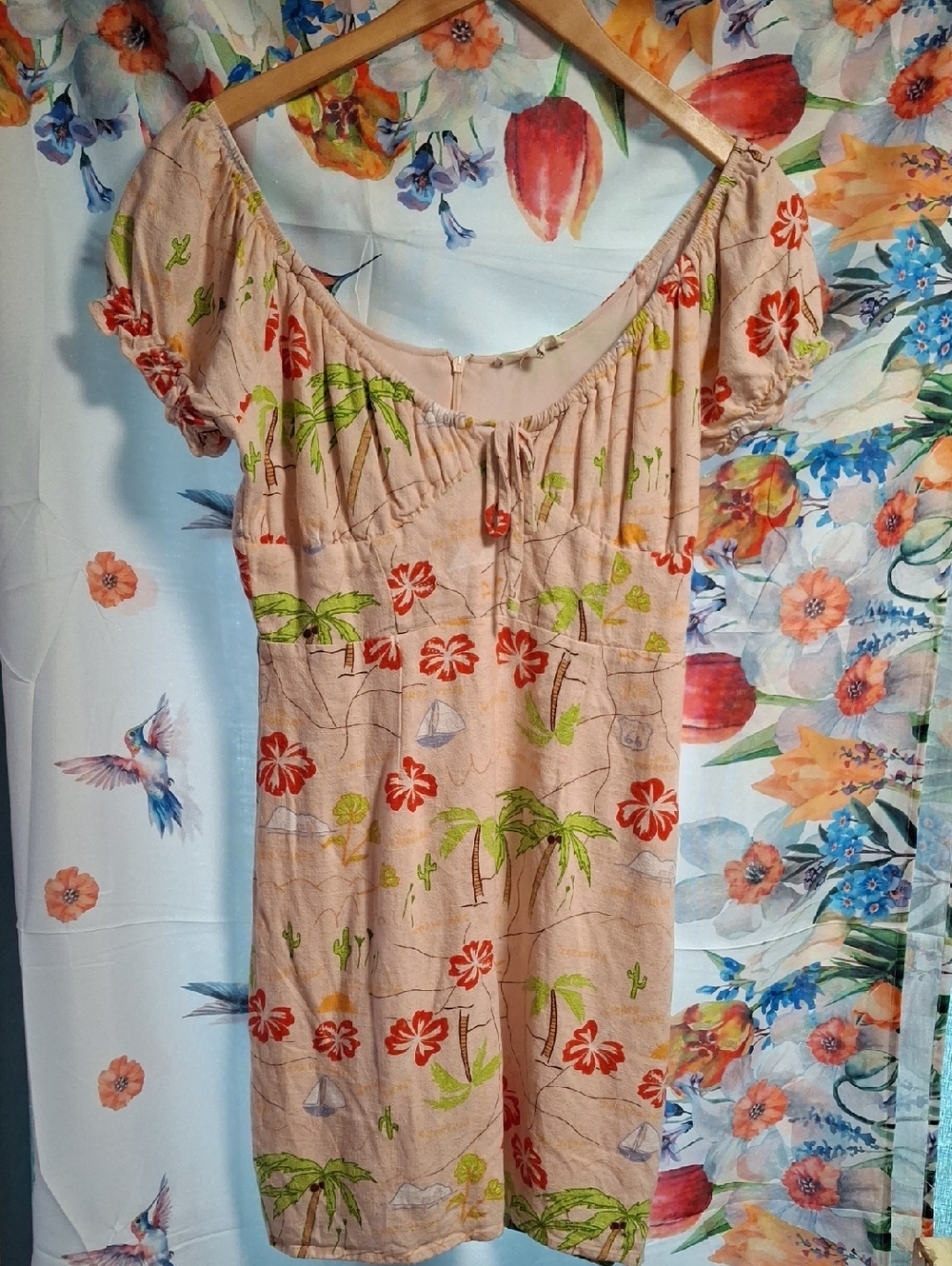 La Hearts Summer Dress  with Multicolor Accents Size Meduim